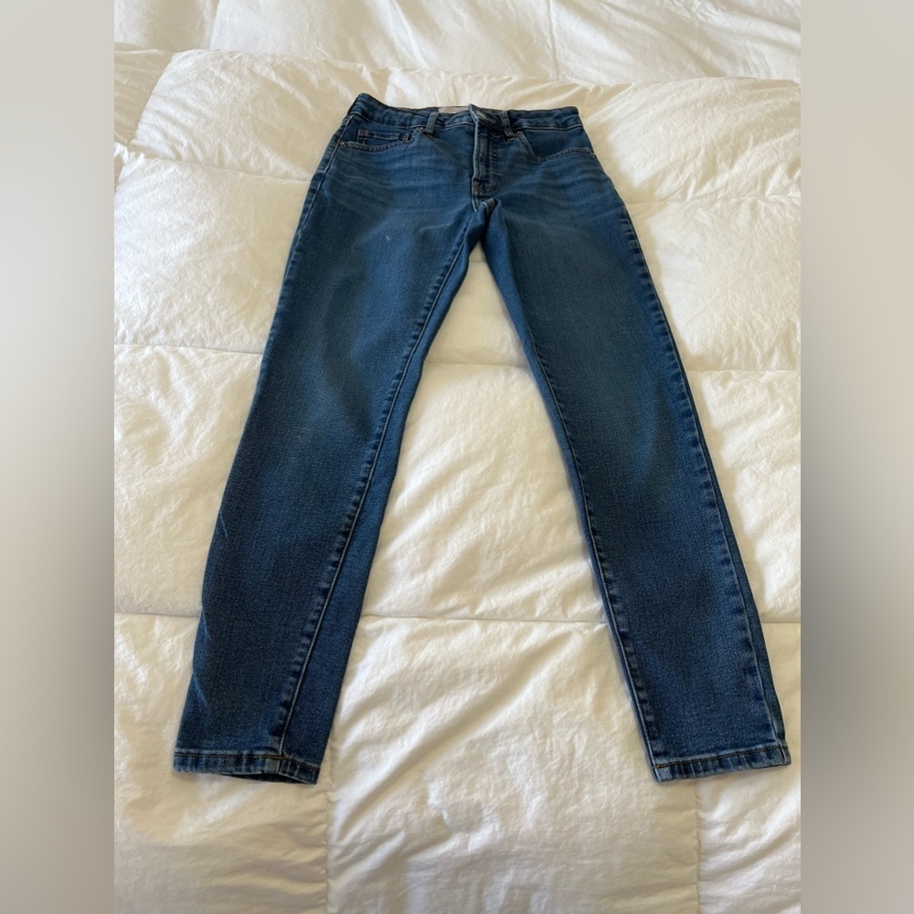 Everlane Curvy High Rise Skinny Jeans | Crop Size 26 | Medium Wash